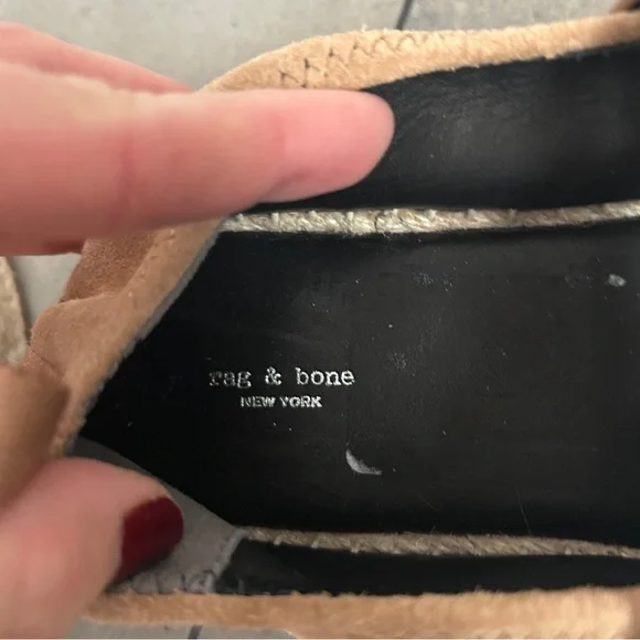 rag & bone Anteros espadrille tan flat neural shoe size 39 - Picture 6 of 9
